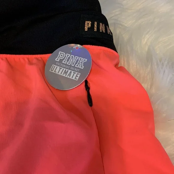 New Victoria’s Secret PINK VS PINK Ultimate Shorts! Hot Pink & Black. Small. NWT - Picture 3 of 4